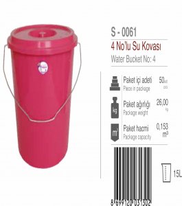 4 No'lu Su Kovası (Mezplast S-0061)